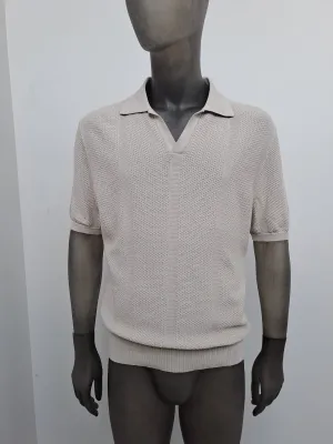 #davidetest Polo Dzianinowe Beżowe