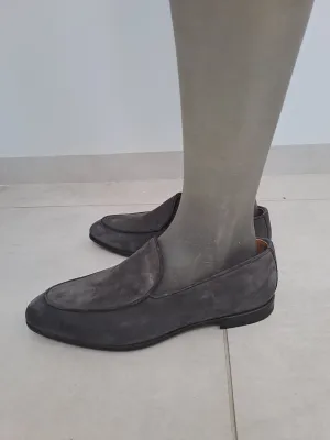 #davidetest Mokasyny Zamszowe Szare